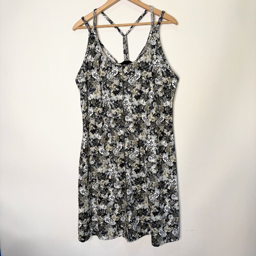 Patagonia W's Latticeback Dress Workout Active Tropical Floral Gray Women XL